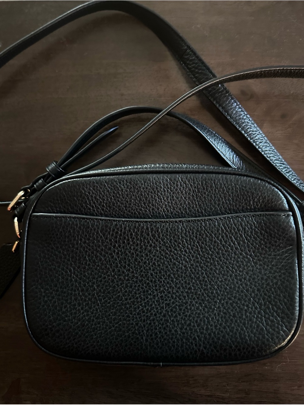 Coach Black Pebble Leather Crossbody Bag - Gold Hardware - Picture 2 of 3